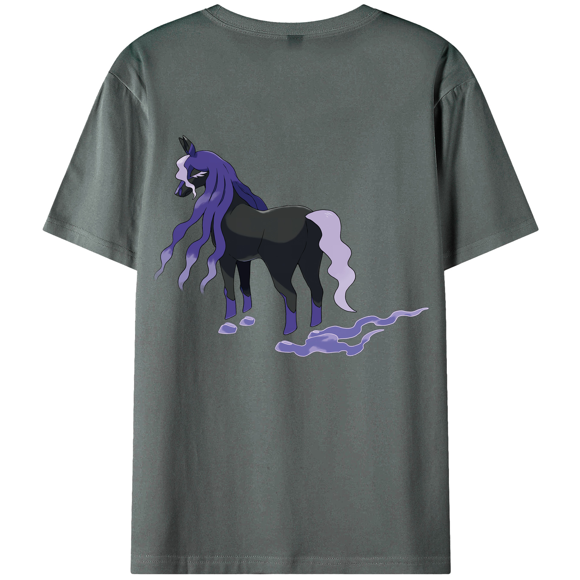 （画像用） ポケットモンスター Pokémon 綿100％ メンズ半袖Tシャツ（バックプリント） 通気性